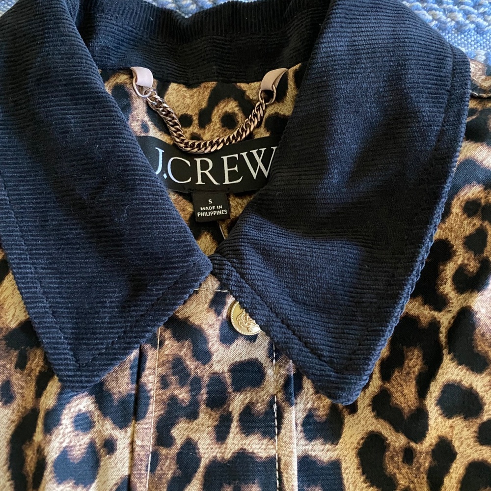 J.Crew Short Barn Jacket™ in leopard cotton canvas - Size small NWT - Picture 3 of 4